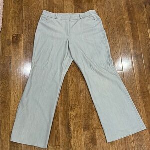 Worthington Light Gray Wide-Leg Trousers Size 10P